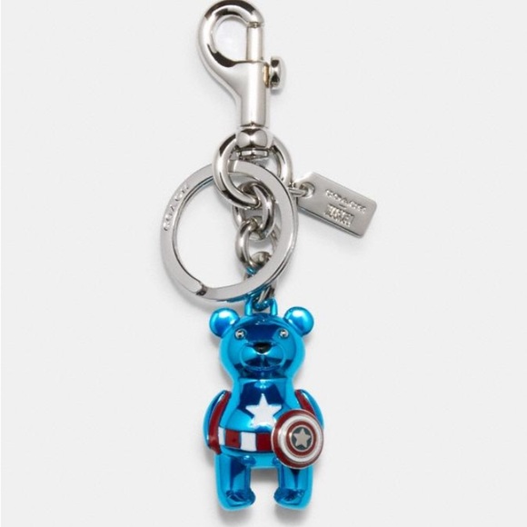 Coach Marvel Captain America Bear Bag Charm - NWT